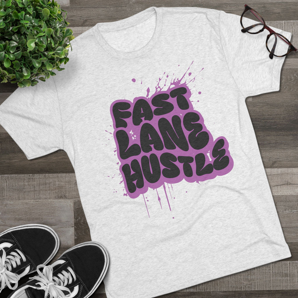 Fast Lane Hustle Unisex Tee | Motivational Crew Shirt for Entrepreneurs, Casual Wear, Gift for Hustlers