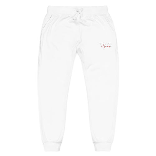 Cozy Unisex Embroidered Fleece Sweatpants | Lounge, Casual, Gifts, Athleisure, Homewear