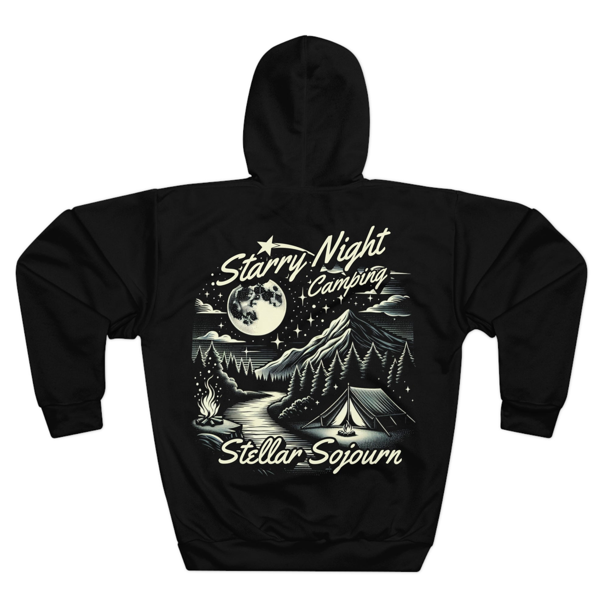 Unisex Pullover Hoodie - Witching Hour & Starry Night Camping Design, Cozy Sweatshirt for Outdoors, Unisex Gift for Nature Lovers, [...]