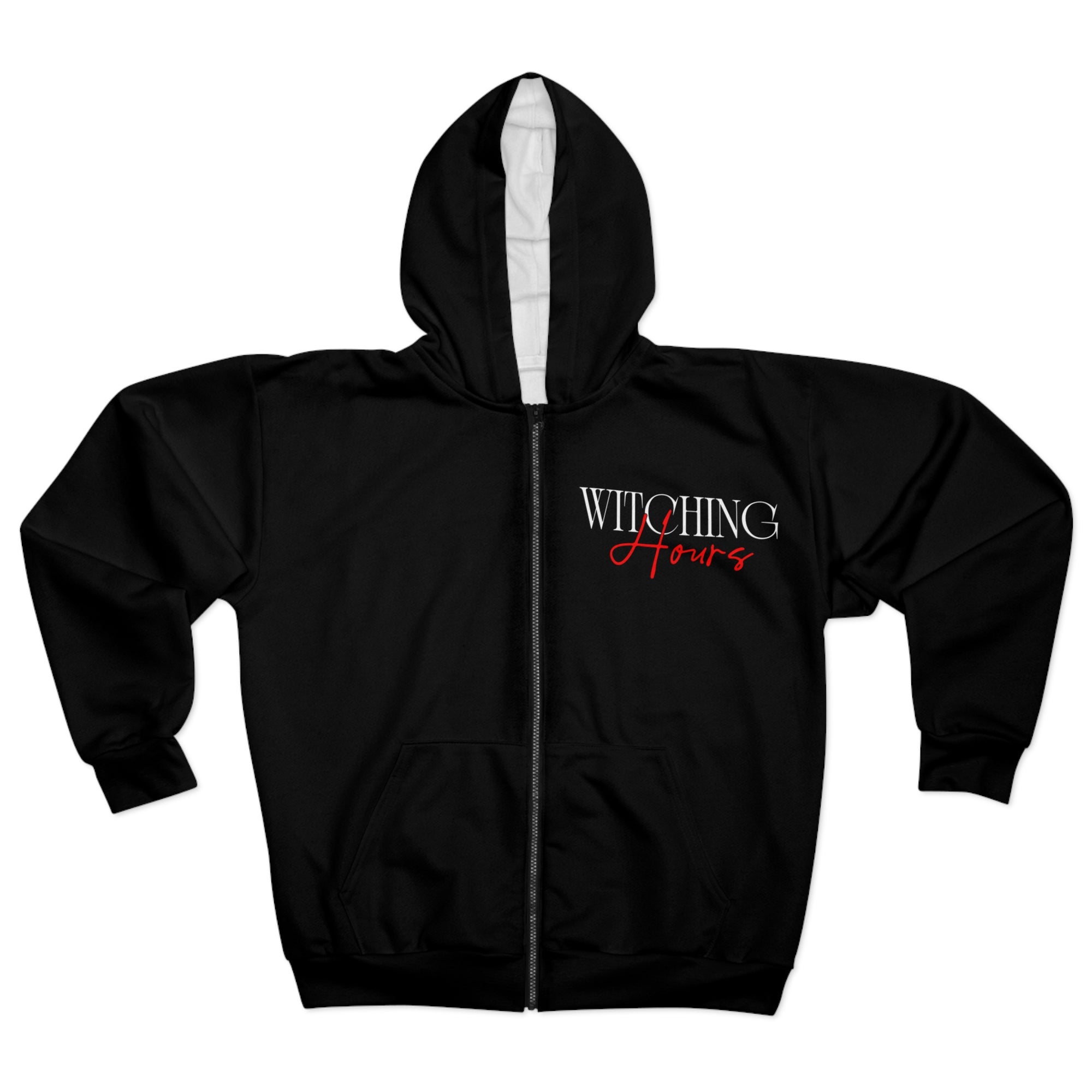 Unisex Zip Hoodie - Witching Hours & Starry Night Camping, Cozy Fashion, Great for Camping, Fall Accents, Casual Wear, Gift