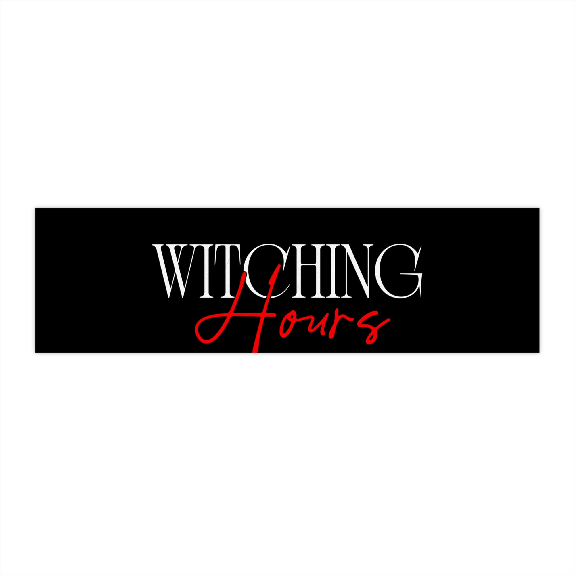 Witching Hours Bumper Stickers: Spooky Car Decor, Halloween Gift, Witchcraft Accessories, Funny Stickers, Vehicle Personalization