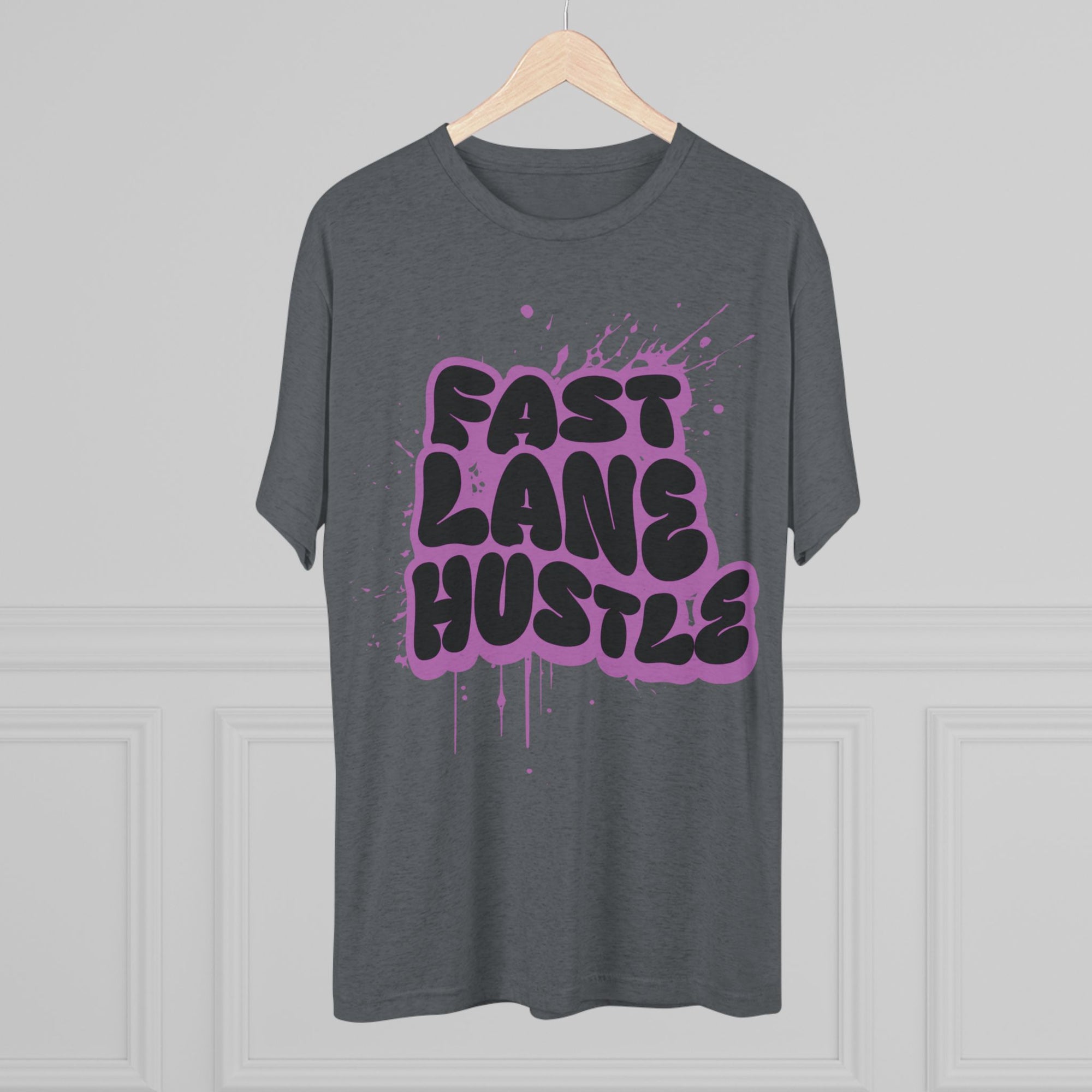 Fast Lane Hustle Unisex Tee | Motivational Crew Shirt for Entrepreneurs, Casual Wear, Gift for Hustlers