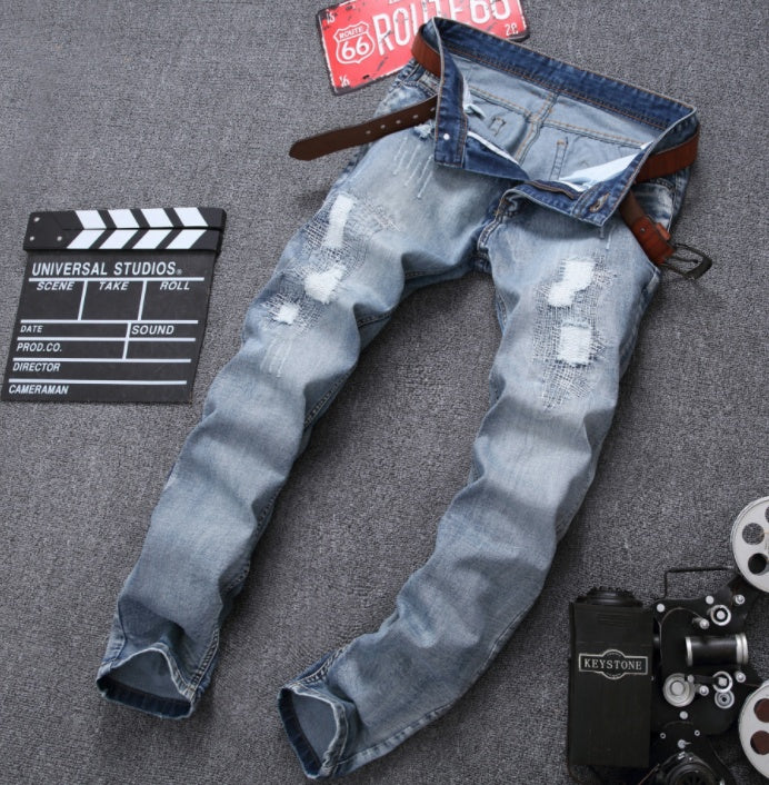 Fashion Brand Designer Mens Ripped Jeans