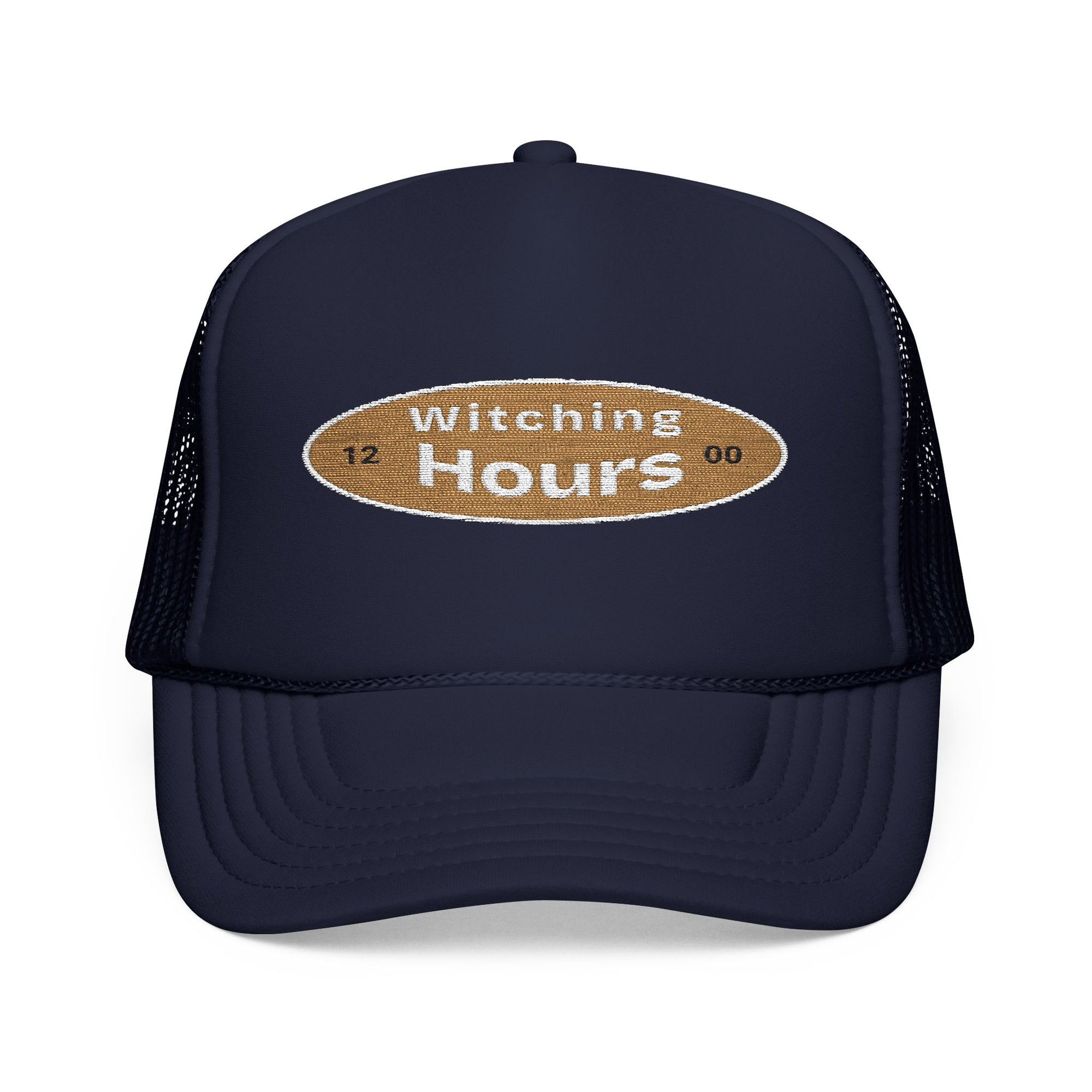 Witching Hours Foam Trucker Hat, Embroidered Cap, Perfect for Festivals, Gifts, Outdoor Adventures, Boho Style