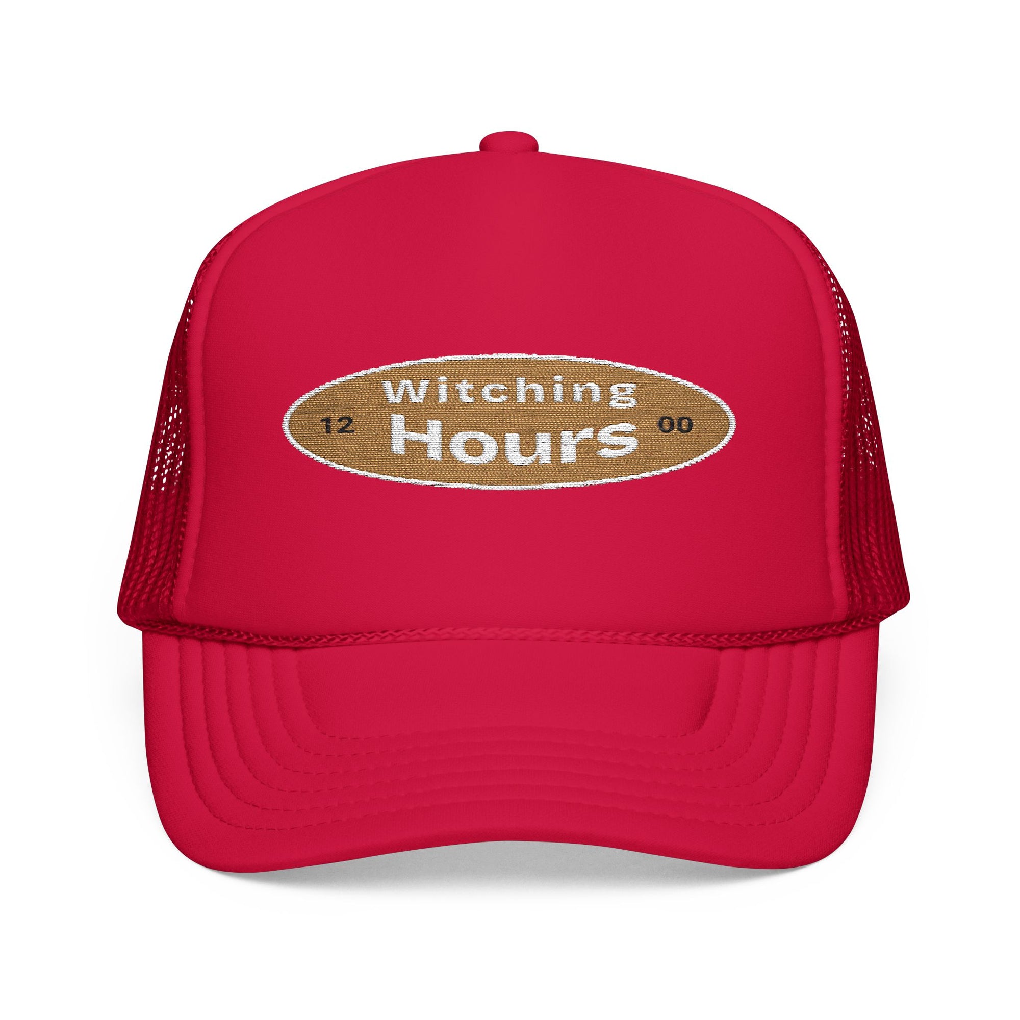 Witching Hours Foam Trucker Hat, Embroidered Cap, Perfect for Festivals, Gifts, Outdoor Adventures, Boho Style