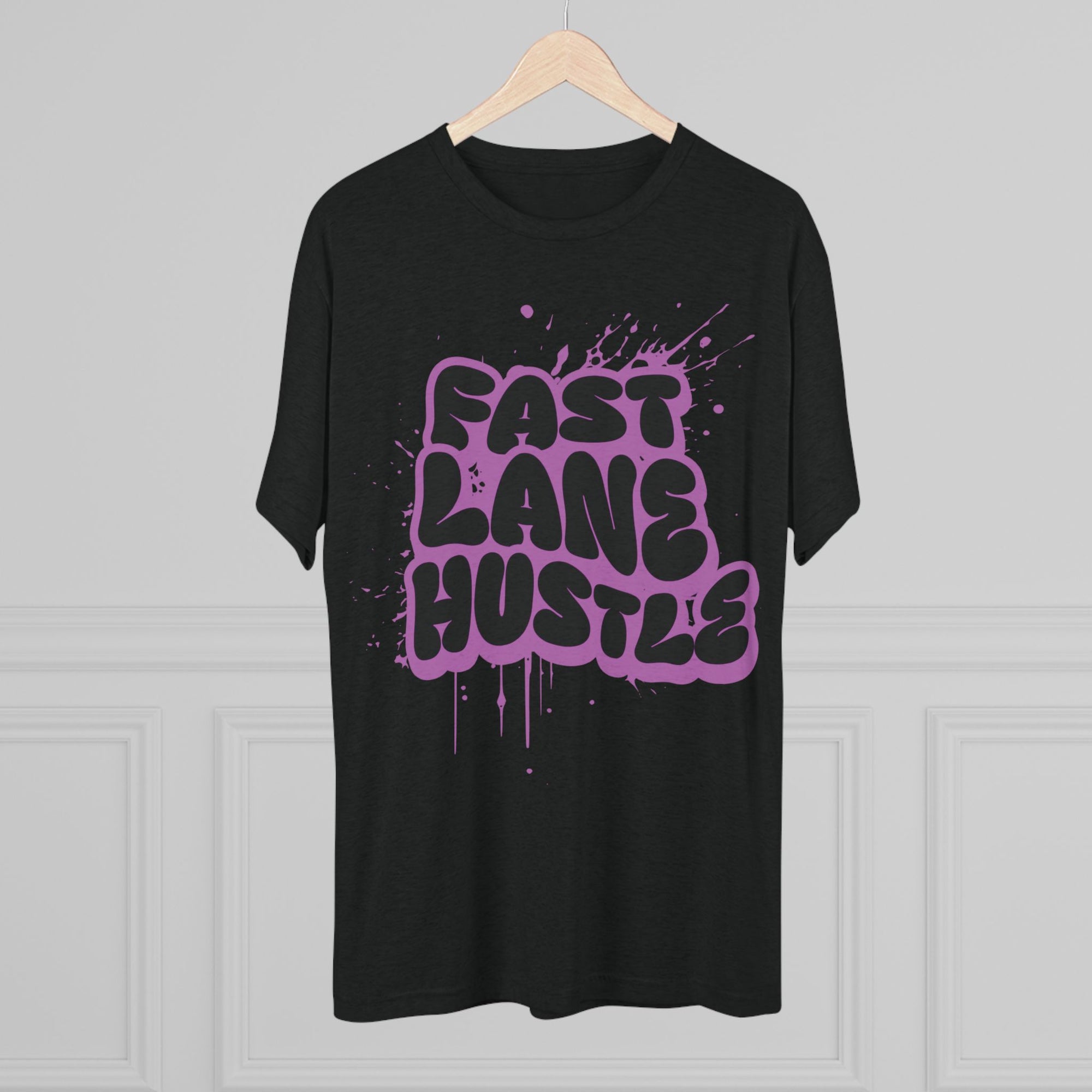 Fast Lane Hustle Unisex Tee | Motivational Crew Shirt for Entrepreneurs, Casual Wear, Gift for Hustlers